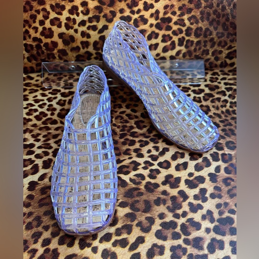 Clear Jelly Flats Size 38 Festival Boho